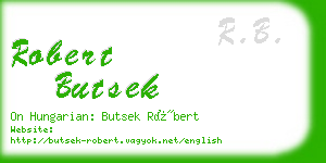 robert butsek business card